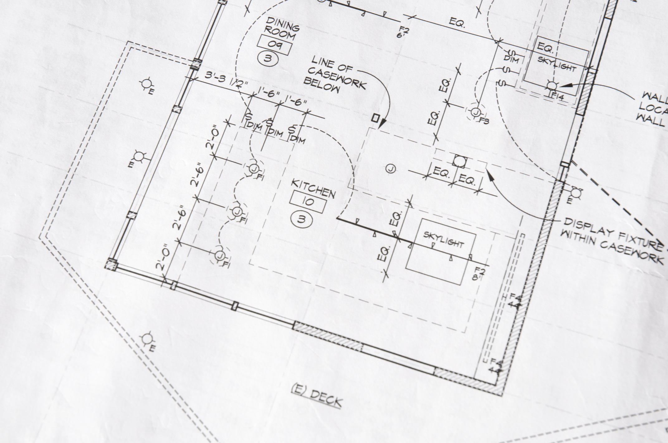 Home Remodel Blueprint of a Kitchen's Electrical Plan